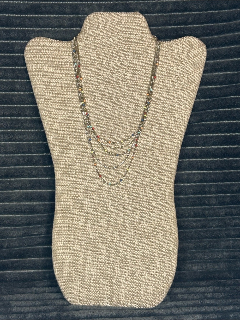 LOFT Multi Strand Beaded Necklace 28 Inches